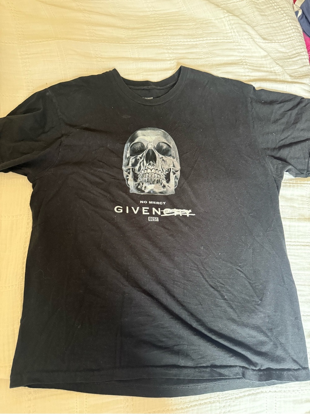 Black Graphic Skull Tee - Givenchy Inspired